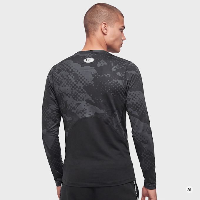 Under Armour UA HG ARMOUR COMP PRINTED LS black/white schwarz 104789 2