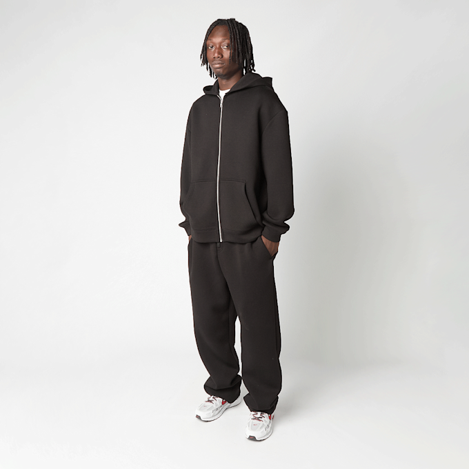 Urban Classics Heavy Scuba Zip Hoody negro 104756 4