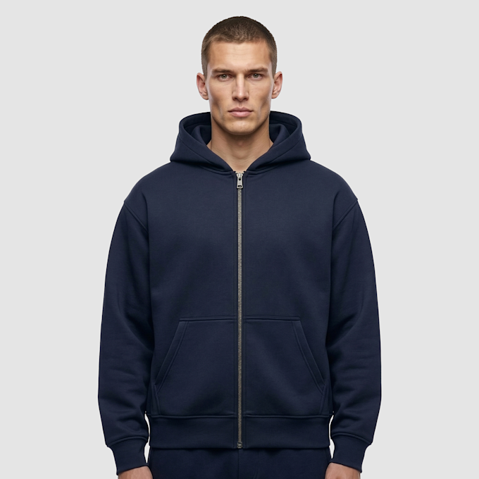 Urban Classics Heavy Scuba Zip Hoody blau 104757 1