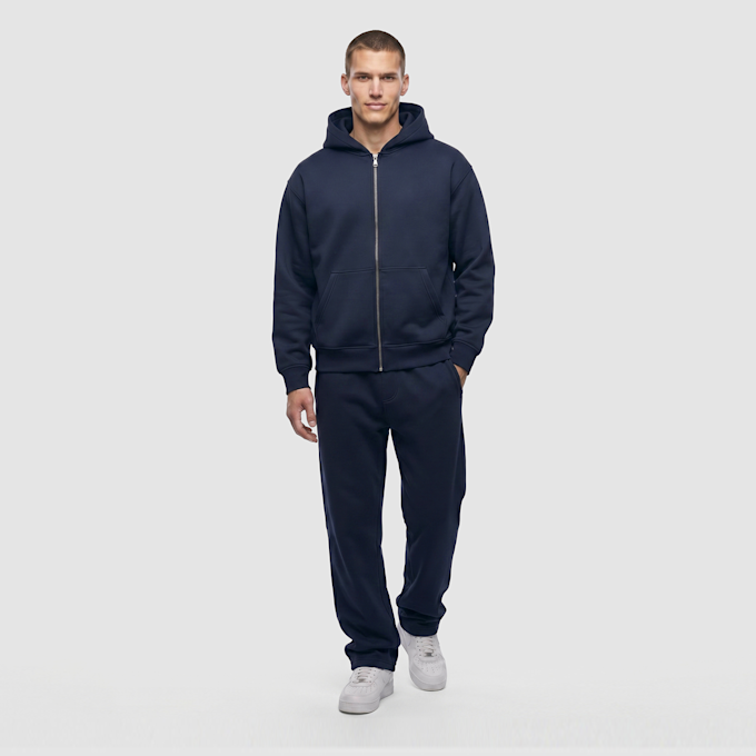 Urban Classics Heavy Scuba Zip Hoody blauw 104757 3