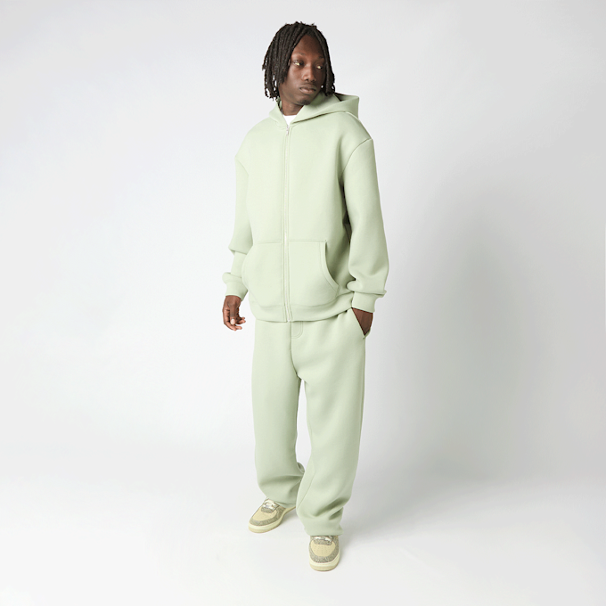 Urban Classics Heavy Scuba Zip Hoody zelena 104759 4