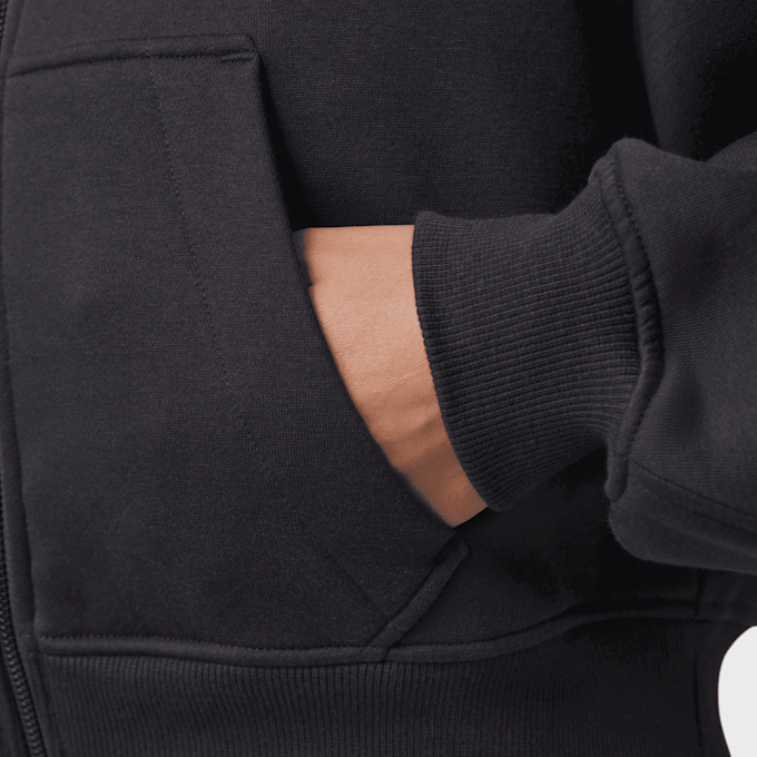 Jordan Brooklyn Space Jam Fleece Full-Zip Cropped Hoodie Schwarz 105203 4