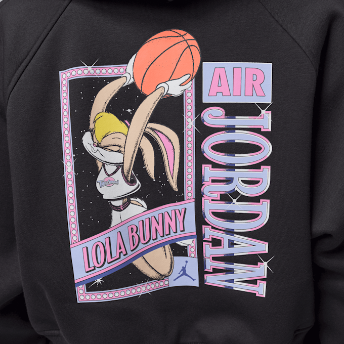 Jordan Brooklyn Space Jam Fleece Full-Zip Cropped Hoodie zwart 105203 7