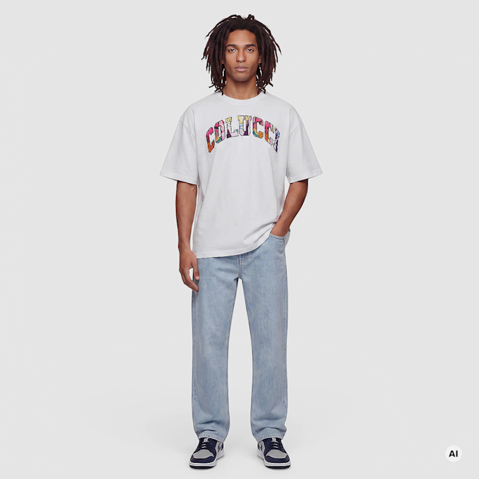 Colucci LOGO T-SHIRT COLLEGE WHITE , AOP MULTI nero 105220 4