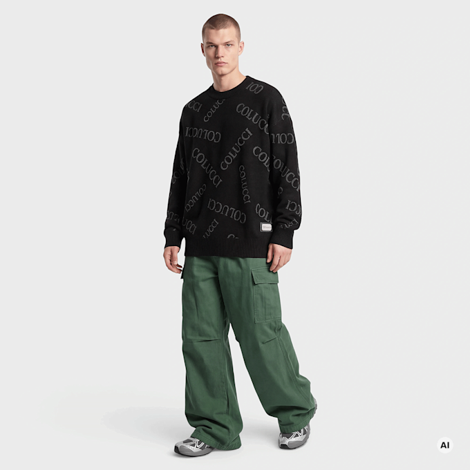 Colucci KNIT LOGO SWEATER BLACK preto 105222 4