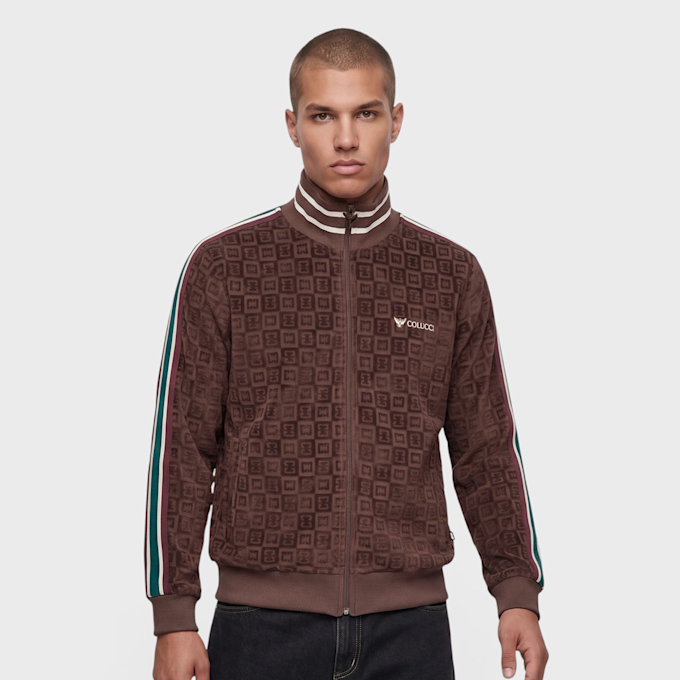 Colucci Velours Checkerboard Trackjacket Braun 105219 1