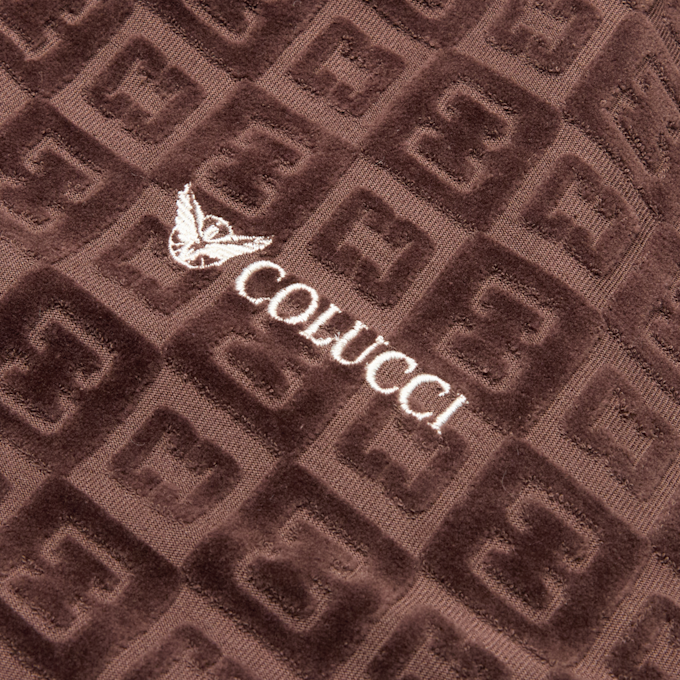 Colucci Velours Checkerboard Trackjacket brązowy 105219 4