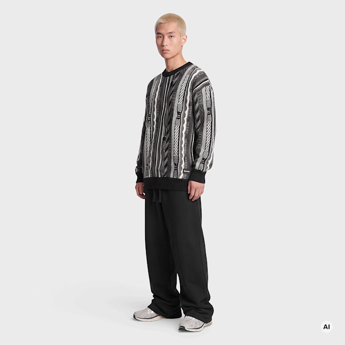 Colucci CREWNECK SWEATER AOP BLACK crna 105224 4