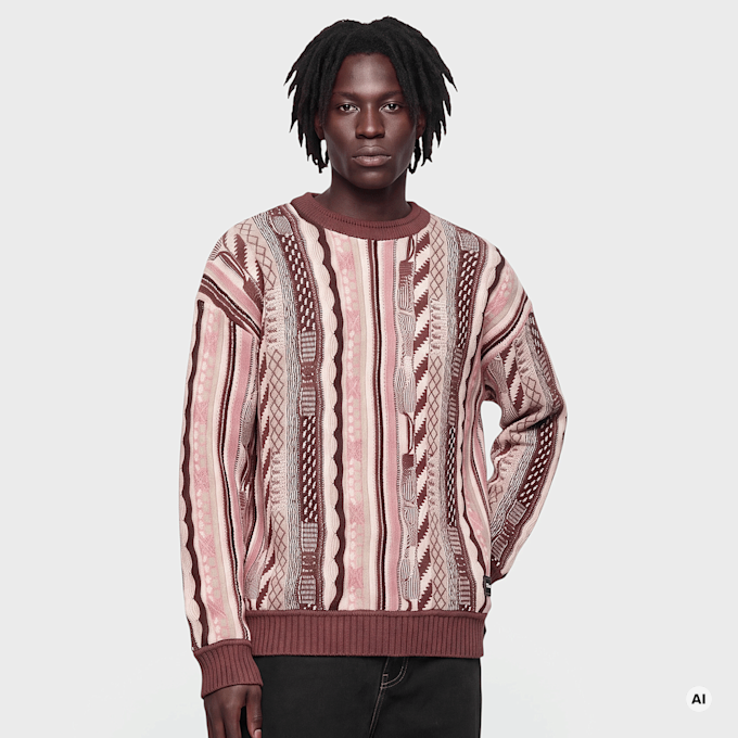 Colucci CREWNECK SWEATER AOP ROSE multicolore 105226 1