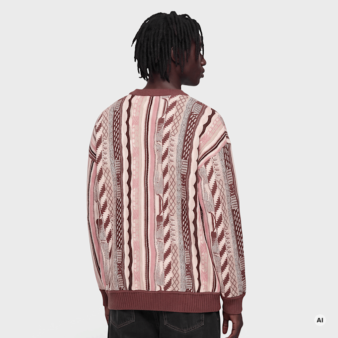 Colucci CREWNECK SWEATER AOP ROSE multicolore 105226 2