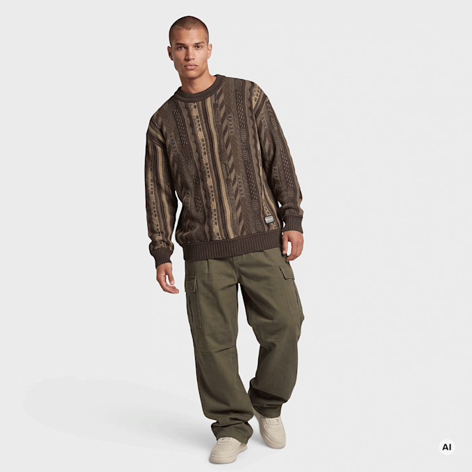 Colucci Crewneck Sweater All Over Print marrón 105227 4