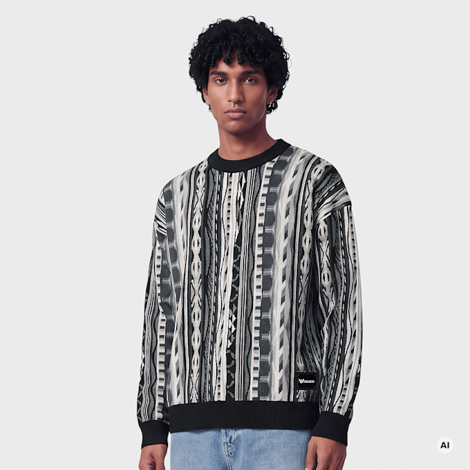 Colucci FLATKNIT SWEATER BLACK schwarz 105231 1