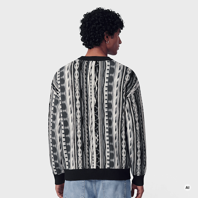 Colucci FLATKNIT SWEATER BLACK czarny 105231 2