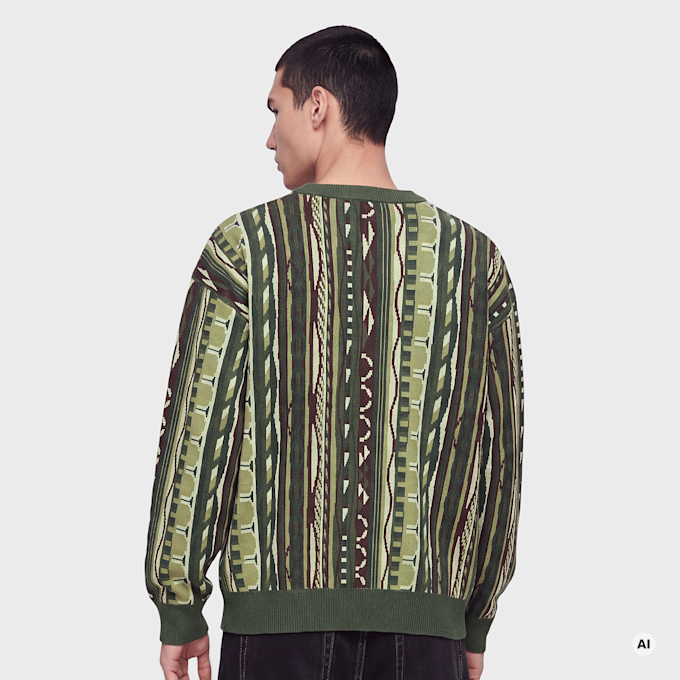 Colucci FLATKNIT SWEATER GREEN zielony 105232 2