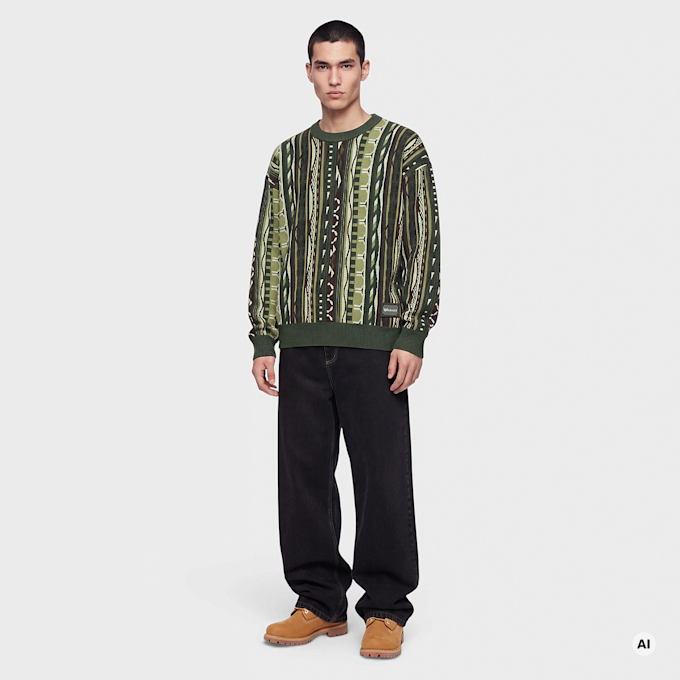 Colucci FLATKNIT SWEATER GREEN groen 105232 4