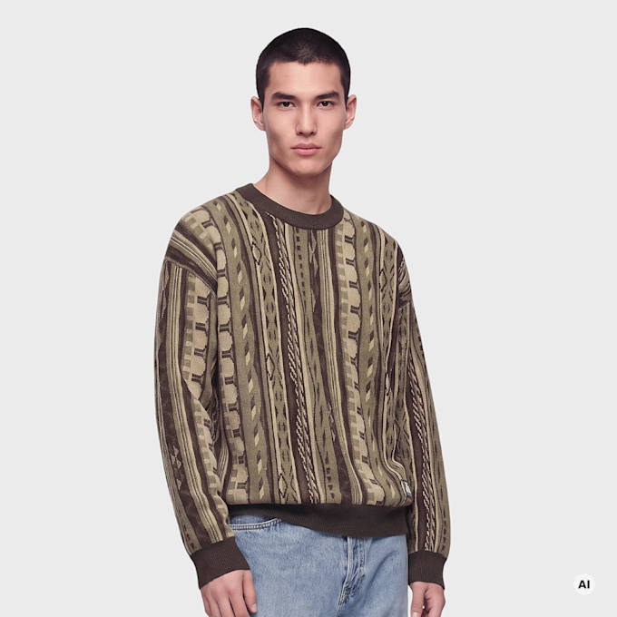 Colucci FLATKNIT SWEATER BROWN braun 105233 1