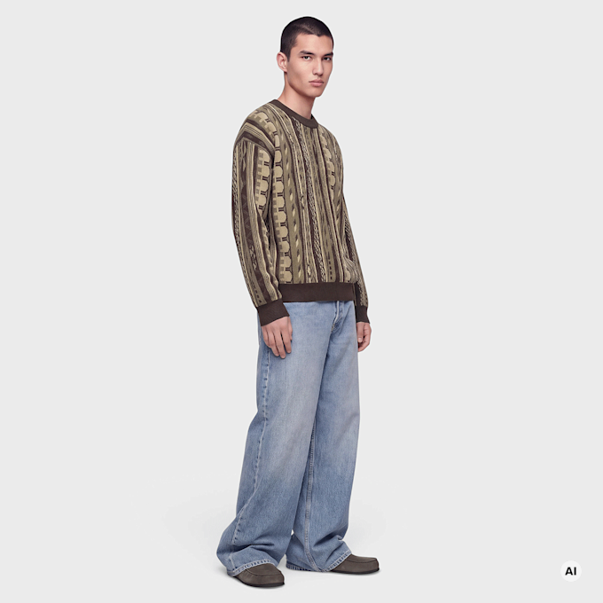 Colucci FLATKNIT SWEATER BROWN crna 105233 4
