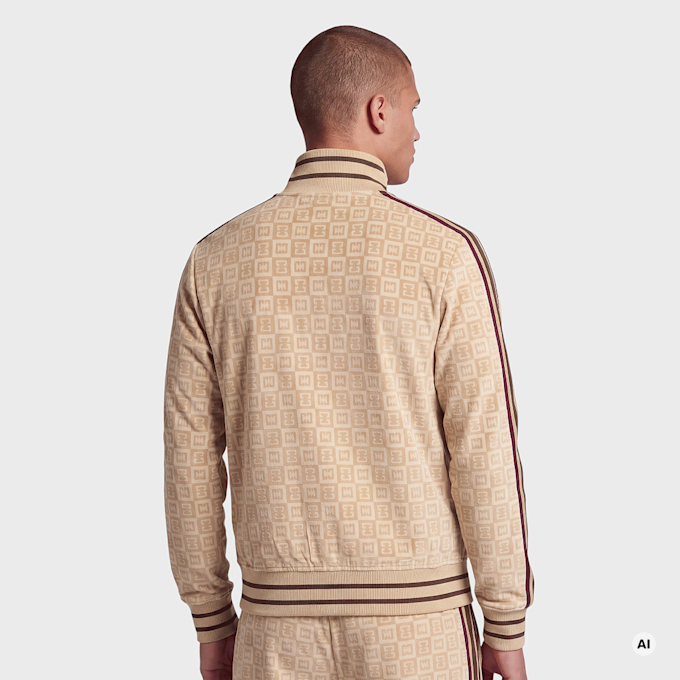 Colucci VELOURS CHECKERBOARD TRACKJACKET BEIGE bež 105235 2