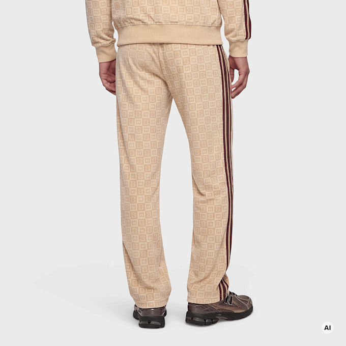 Colucci VELOURS CHECKERBOARD TRACKPANTS BEIGE bege 105236 2