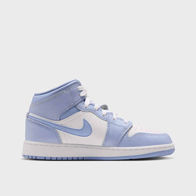 Jordan Air Jordan 1 Mid (GS) hydrogen blue/white/aluminum niebieski 105358 2