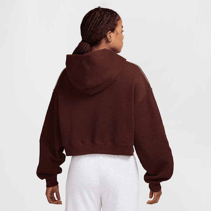 Nike Studio Fleece Medium Weight Oversized Crop Full-Zip crvena 105408 2