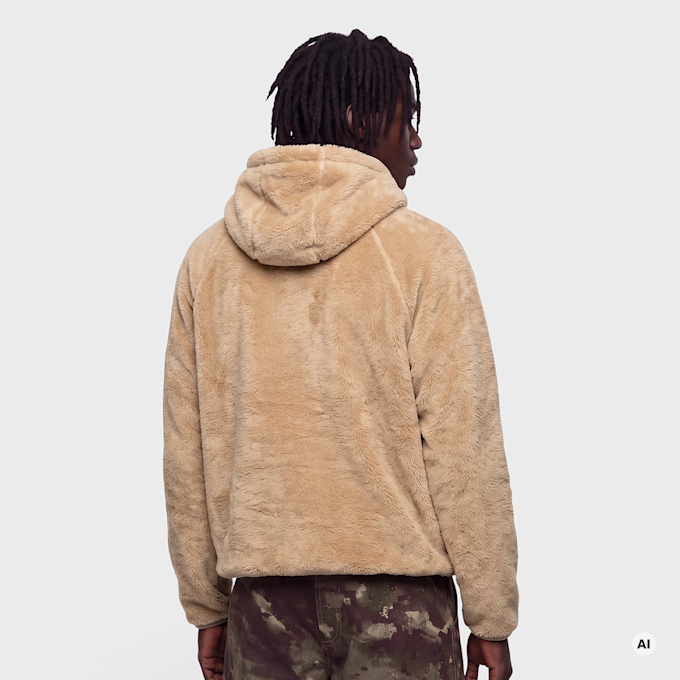 K1X Tag Logo Teddy Hoodie beige 105567 2