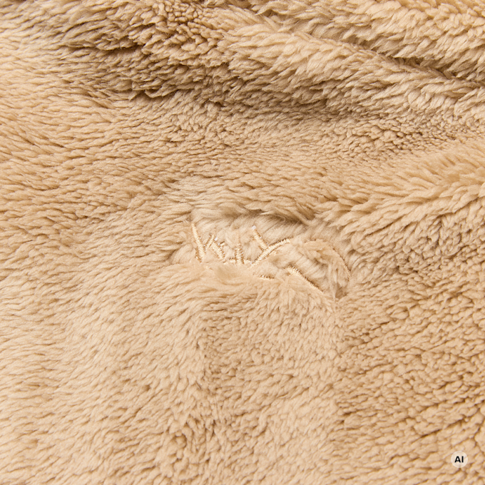 K1X Tag Logo Teddy Hoodie beige 105567 3
