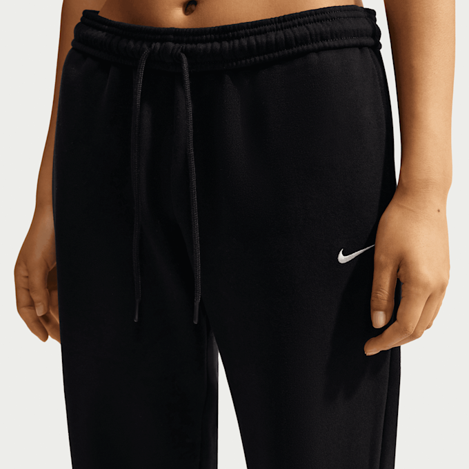 Nike Studio Fleece Medium Weight Mid Rise Open Hem Pant negro 105552 5