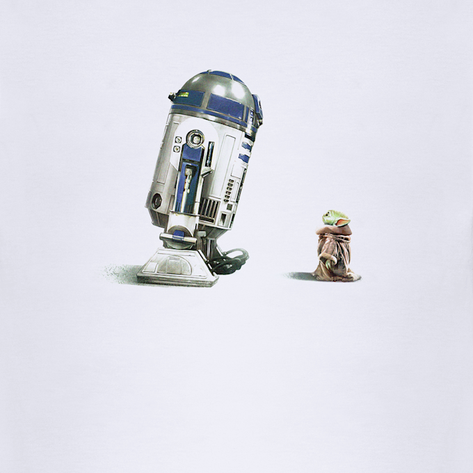 Mister Tee Star Wars Mandalorian R2D2 Grogu Loose Tee wit 105935 3