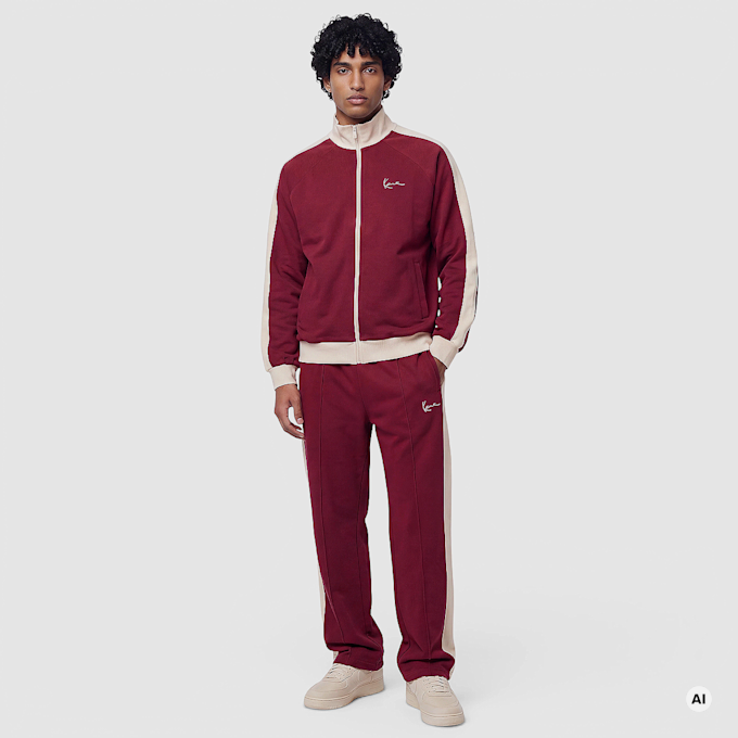 Karl Kani Signature Sidestripe Pique Trackjacket rojo 106065 4