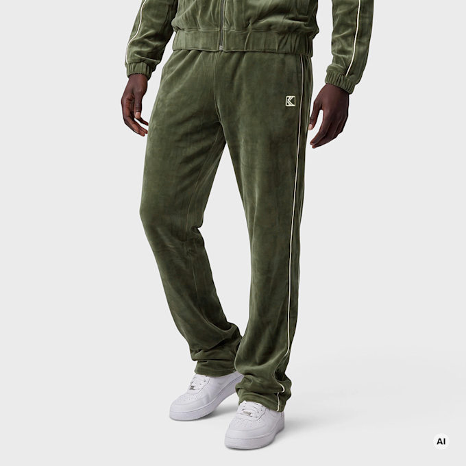 Karl Kani OG Velour Straight Leg Trackpants zielony 107545 1
