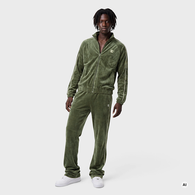 Karl Kani OG Velour Straight Leg Trackpants zielony 107545 5
