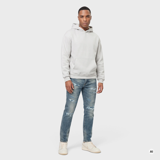 Smoke Rise Vintage Washed Jeans niebieski 106881 4