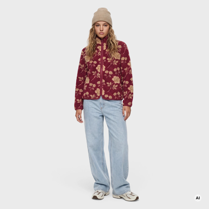 Karl Kani OG Floral Teddy Trackjacket rojo 106871 4