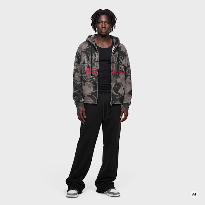 Smoke Rise VOICES WITHIN FULL ZIP HOODIE BLACK grijs 106944 5