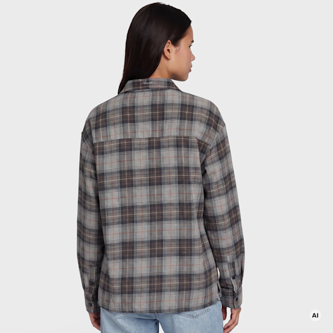 Another Cotton Lab Flannel Shirt siva 107055 2