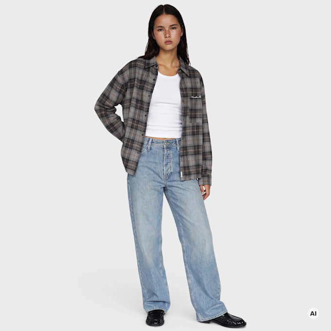 Another Cotton Lab Flannel Shirt cinzento 107055 4