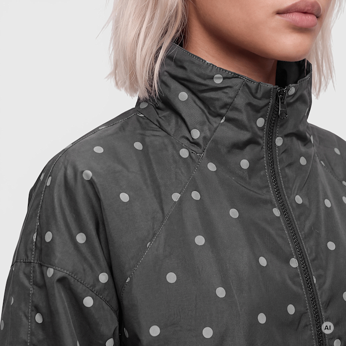 Decibel Polka Dot Funnel Neck Jacket schwarz 107063 3