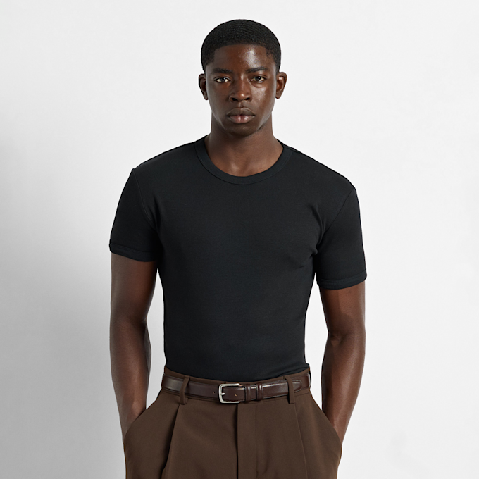 Burocs Slim Rib T-Shirt nero 107077 1