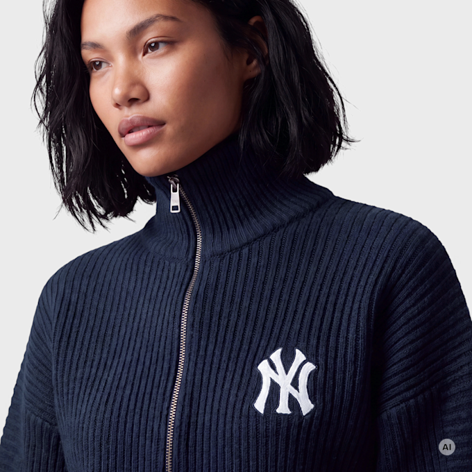 New Era Cropped Knit bleu 107233 3