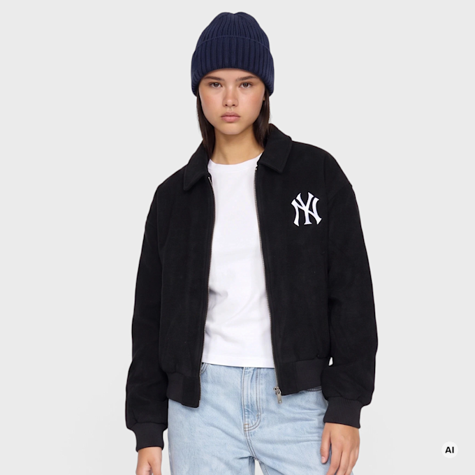 New Era WMNS MLB Wool Oversized Bomber Jacket Blau 107234 1