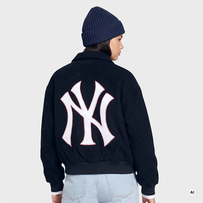 New Era MLB Wool Oversized Bomber Jacket azul 107234 2