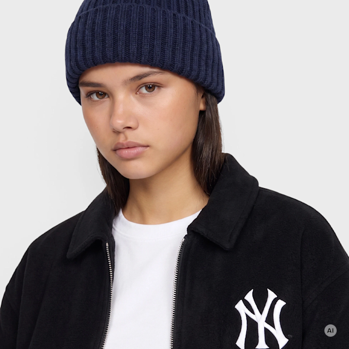 New Era WMNS MLB Wool Oversized Bomber Jacket Blau 107234 3