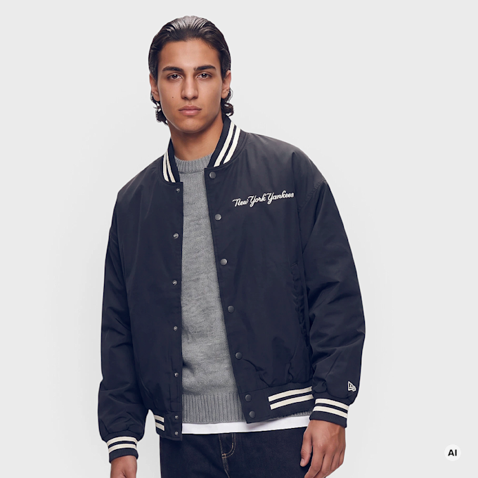New Era MLB Wordmark Varsity Jacket plava 107566 1