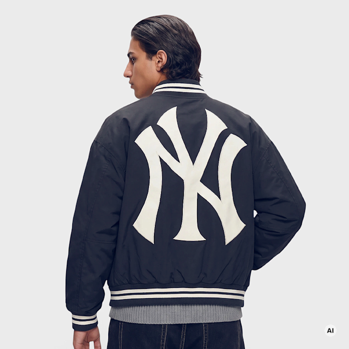 New Era MLB Wordmark Varsity Jacket Blau 107566 2