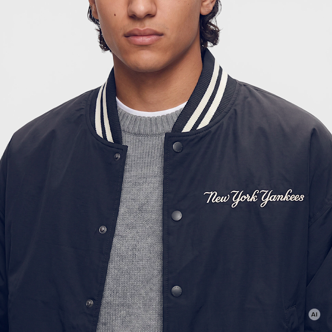 New Era MLB Wordmark Varsity Jacket blauw 107566 3