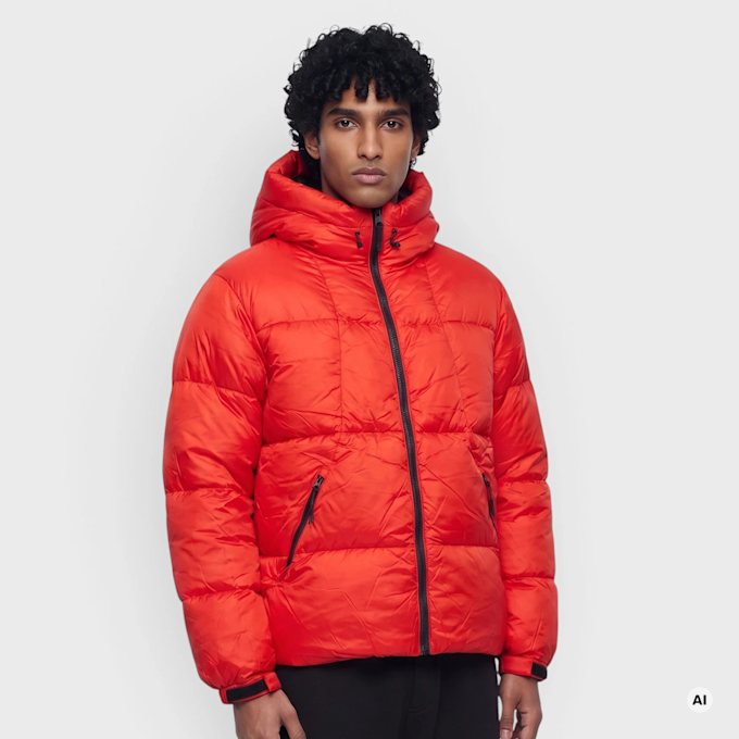 zəяo si:x nœf ZSN Puffer Jacket vermelho 107577 1