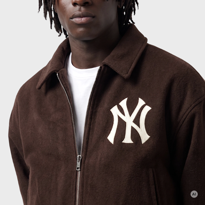 New Era MLB Logo Varsity Jacket Marrone 107585 3