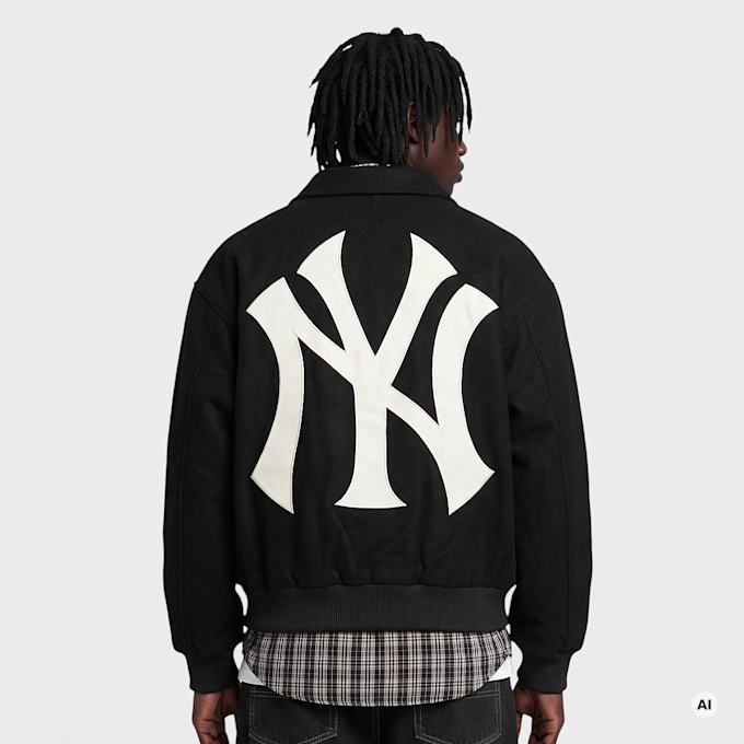 New Era MLB Logo Varsity Jacket crna 107584 2