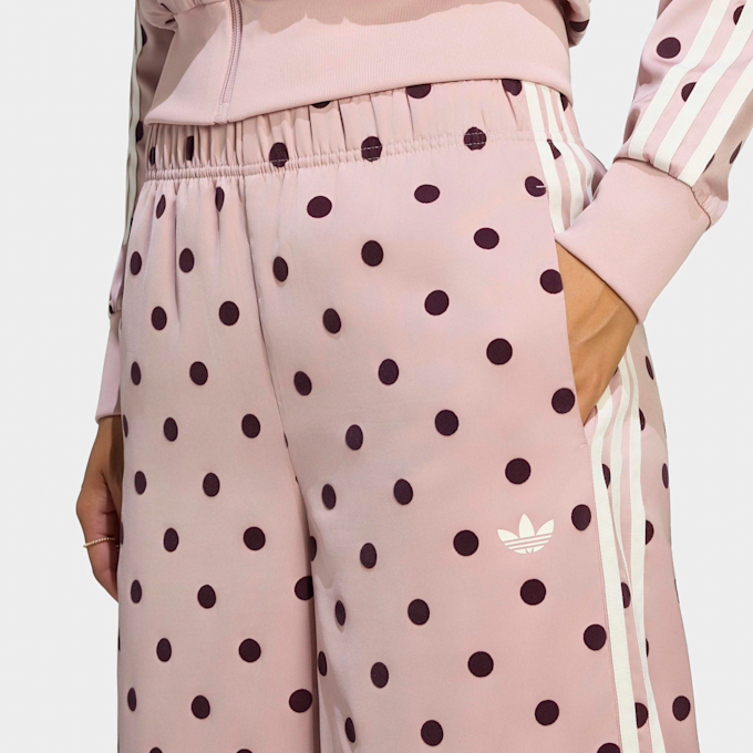 adidas Originals Satin Polka Dots Wide Leg Pants beige 107704 3